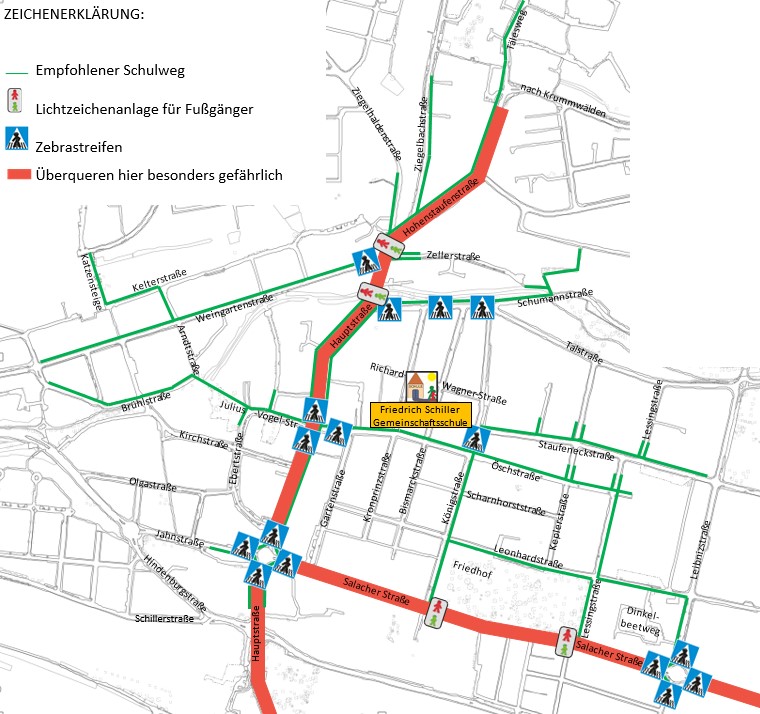 Schulwegplan Bismarckstr. 41